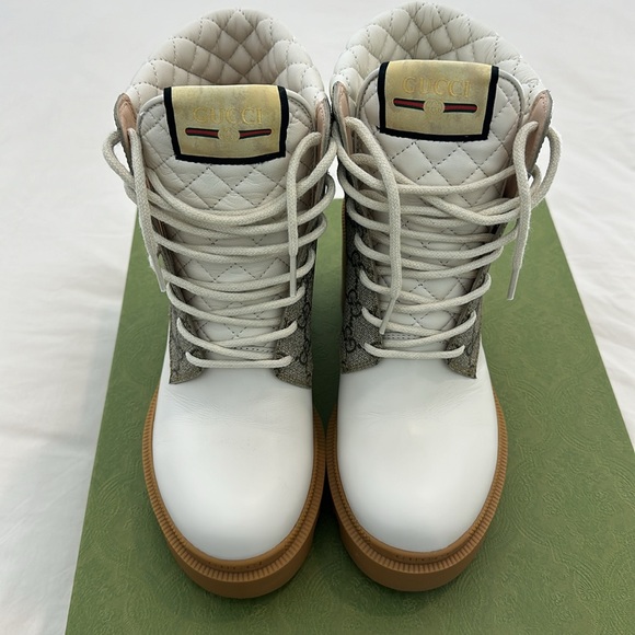Gucci Apollo GG Supreme White Boots - Picture 3 of 12